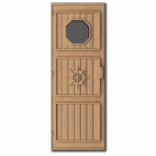 Дверь (190х70) комбинированная Сауна Дан K-1 (правая)